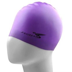 Pure Color Style Elastic Silicone Swimming Cap Swimming Hat SC309 Purple