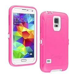 Otterbox Commuter Series Samsung Galaxy S5 Case - Retail Packaging Protective Case For Galaxy S5 - Neon Rose White pink