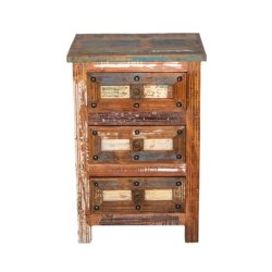 Wooden Nautical Bedside Pedestal Sotran Dekorativ