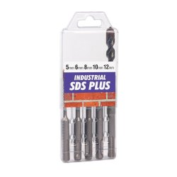 5 Piece Sds Industrial Drill Bit Set: 5-12MM X 110MM