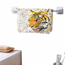 SPA Dsdsgog Bathroom Towel Animal Vector Wildlife Tiger Soft Guest Hand Towels Multipurpose For Bathroom 13.7X27.5 Inch