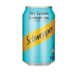 Schweppes Soft Drink Can Dry Lemon 6 X 300ML