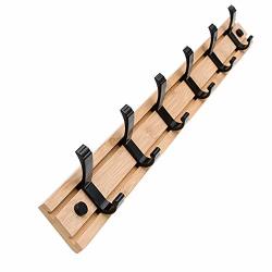 Sichou Room 100 Percnt Natural Bamboo Coat Rack Wall Mounted Natural Bamboo Coat Rack Wall Mounted