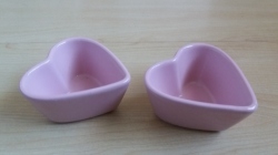 Small Pink Heart Shaped Bowls