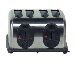 Essential D Cor Entrada Collection 4-SLICE Silver Toaster 1500-WATT