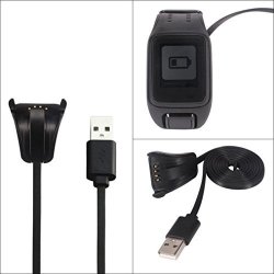 Autumnfall???? Tomtom Spark Cardio Charger 1PC USB Data Charging Cradle Cable Charger For Tomtom Spark Cardio Sport Watch Cable Long :830MM 32.60" Black