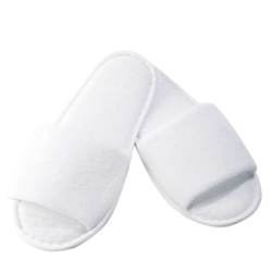 Terry Towel Disposable Open Toe Slippers One-size-fit-all