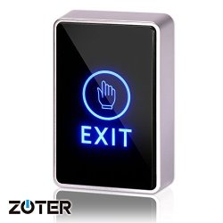 Dc 12V Nc No Rectangular Zoter Touch Sensor Door Exit Release Button Switch LED Light