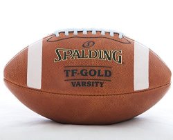 Spalding Leather Football Tf-gold Varsity Top Grain Leather Nfhs Approved Full Size Premium Football