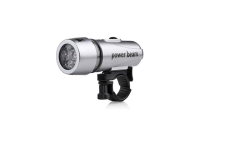 Bicycle 5 LED Power Beam Front Head Light Silver