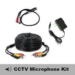 Cctv Microphone Kit For Samsung SDH-B84040BF SDH-B84080BF 100 Foot Cable