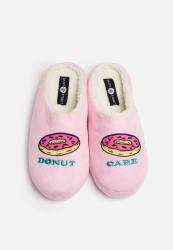 Daisy Street Donut Care Slippers - Pink Donuts