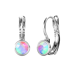 DESTINY Penny Earring With Swarovski Crystals Aurora Borealis