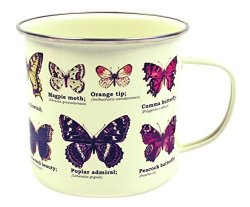Gift Republic GR270100 Butterflies Enamel Mug Multicolor for sale online 