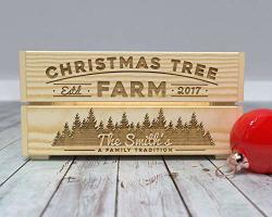 Christmas Tree Farm Crate Personalized Christmas Decor Farmhouse Christmas Wood Christmas Box Engraved Box Christmas Decor Xmas Trees Engraved Wood Christmas Gift Family Gift