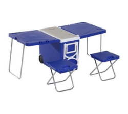 Folding Picnic Table Set Outdoor Freezer And Foldable Table And 2 Chairs