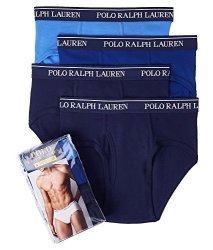 Polo Ralph Lauren Classic Mid-rise Brief 4-PACK XL Assorted Blue