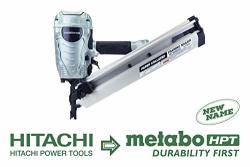 Metabo Hpt Framing Nailer 2-INCH Up To 3-1 2-INCH Paper Collated Framing Nails .113 - .148 30 Degree Magazine Pneumatic NR90ADS1