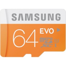 Samsung Mb-mp64da 64gb Micro Sdxc Evo 15x11x1mm With Sd Adapter