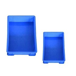 Xfentech Plastic Storage Boxes - Duty Super Strong Storage Boxes Garage Storage 2PCS-BLUE 10+9