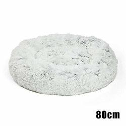 Alexsix Shag Plush Donut Cuddler Pet Beds,Plush Donut Cuddler Cats Bed Warm Plush Dog Puppy Mat Calming Pet Round Bed Nest Warm Soft Plush Comfortable for Sleeping Winter