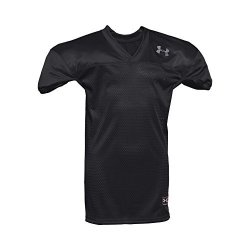 Under Armour Boys' Football Jersey Black white Youth XL