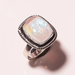 Handmade 925 Silver Australian Triplet Opal Ring Size 9 R 1 2