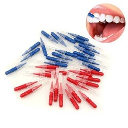 Lke 50PCS PACK Interdental Brush Tooth Flossing Head Oral Dental Hygiene Brush Tooth Cleaning Tool Tooth Cleaning Tool