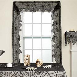 Deals On Dremisland Halloween Windows Door Valance Curtains Spider