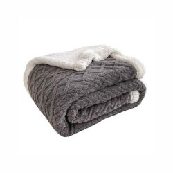 Grey - Cozy Flannel Throw Fleece Soft Thick Blankets