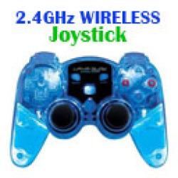 2.4ghz 10m Wireless Pc Game Controller Joystick Clear Design With Light