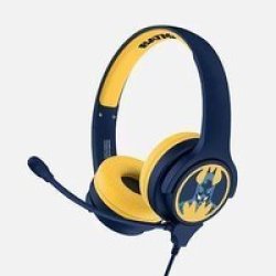 Otl Batman On-ear Kids Headphones With Microphone Navy Blue And Yellow