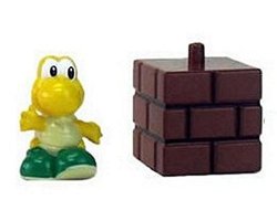 Mario New Super Mario Bros.-koopa Troopa Figure & Brick Block