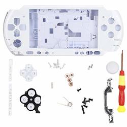 Game Console Case For Psp 3000 Full Housing Shell With Screwdriver Simple Design Compact Lightweight Easy To Carry 5 Color White
