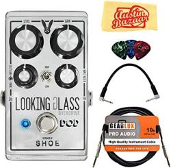 DigiTech Dod Looking Glass Overdrive Pedal Bundle With Instrument Cable Patch Cable Picks And Austin Bazaar Polishing Cloth