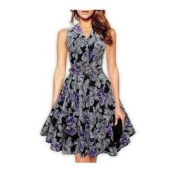 Fashion Clothing Casual Dress Grey Purple