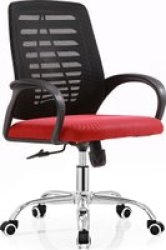 Ital Mesh Medium Back Office Chair Red