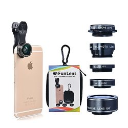 5 In 1 Universal Clip On Cell Phone Camera Lens Kit For Iphone 7 7 Plus 6S 6S PLUS 6 5 Samsung S7 S7 Edge & Most Smartphones