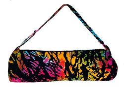 Rastogi Handicrafts Exercise Yoga Mat Bag Multi Color Shade Yoga Mat Bag And Carriers For Women And Men Adjustable Shoulder Strap And Handle