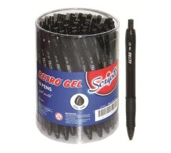 Retro Gel Pen - O.7MM Black Ink - Retractable - Tub Of 50