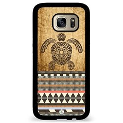 Galaxy S7 Case Izercase Turtle Aztec On Wood Pattern For Samsung Galaxy S7 Black