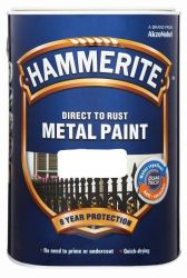 Dulux Direct To Rust Metal Paint Hammerite Hammered Silver Grey 5L