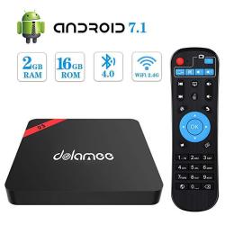 DOLAMEE Android Tv Box 7.1 D3 2GB RAM 16GB Rom Support 3D 4K@60FPS Ultra HD H.265 Hevc Wifi 2.4G Ethernet 100M Lan Bt 4.0