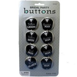 Bridal Party Buttons For Men
