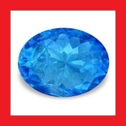 Apatite - Neon Blue Oval Facet - 0.14CTS
