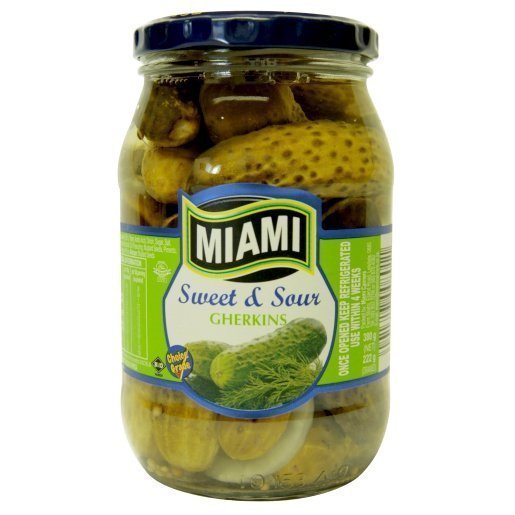 Deals on Miami Sweet & Sour Gherkins Jar 380g Compare Prices & Shop