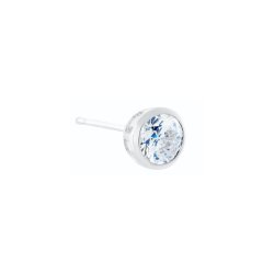 Silver - 6MM Round Stud Earring