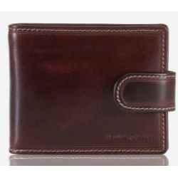 Jekyll And Hide Jekyll & Hide Oxford Leather Wallet With Tab Closure Coffee