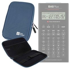 Duragadget Blue Shock-absorbing Hard Eva Shell Case - Suitable For Use With The Texas Instruments Ba II Plus Professional