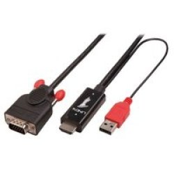 Lindy 2M HDMI To Vga Adapter Cable Black